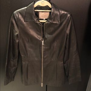 Ponte Vecchio Black Leather Jacket